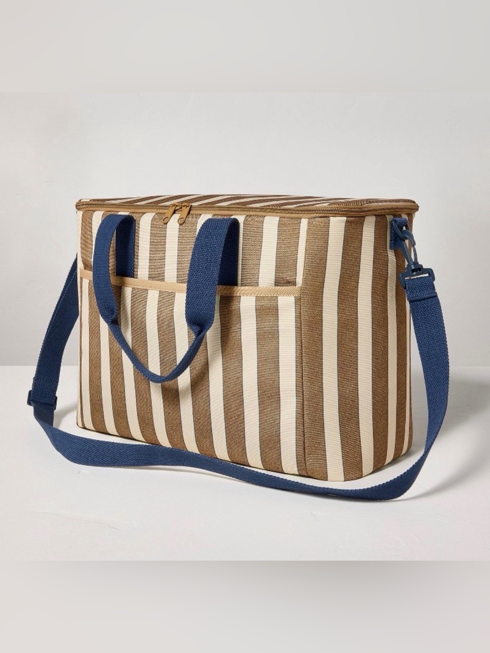 Hearth & Hand w/ Magnolia Soft Sided Cooler Sour Cream/Toffee Stripe - Picture 2 of 8